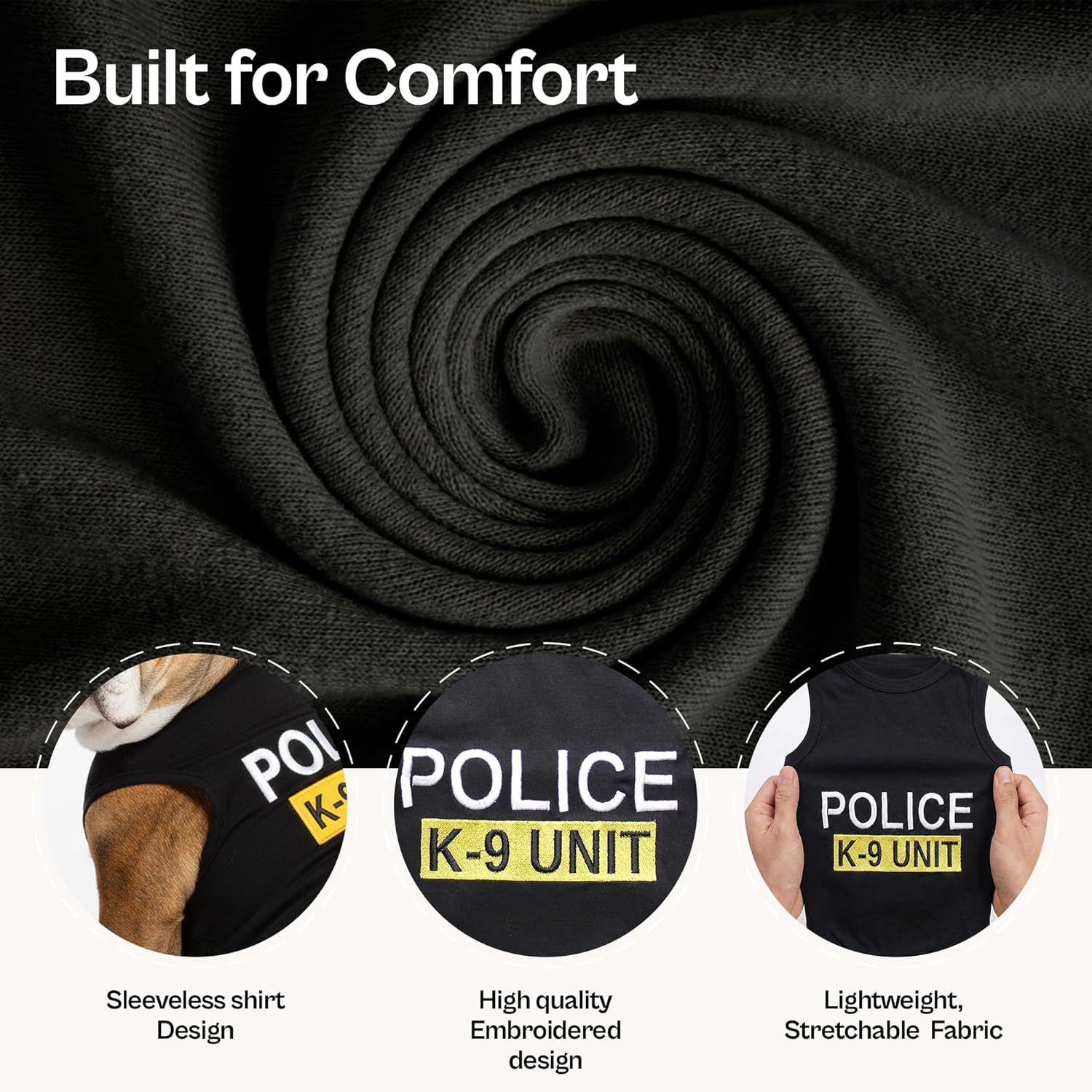 Parisian Pet Police Dog T-Shirt, XX-Small-2