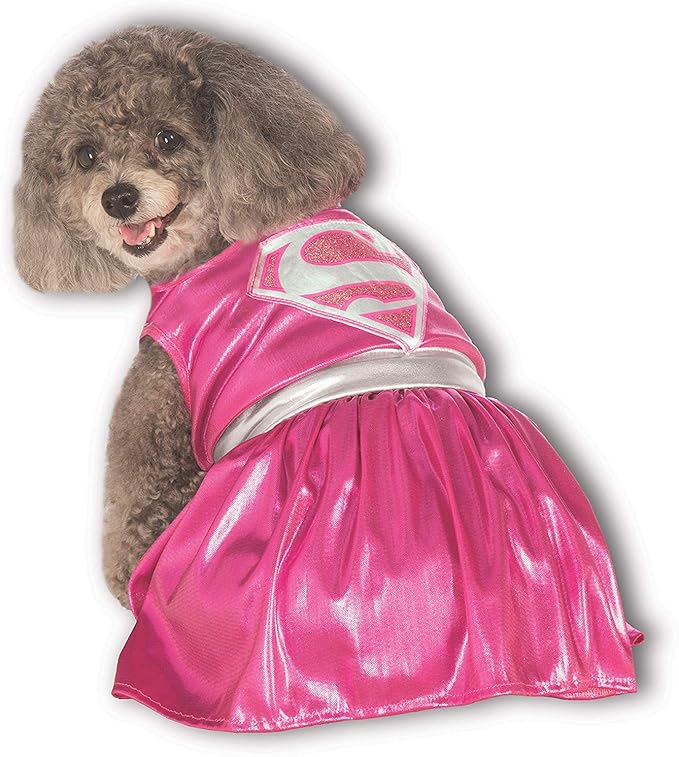 Rubies Costume DC Heroes and Villains Collection Pet Costume-Pink Supergirl - 2