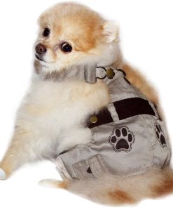 UP Collection Classic Dog Dress with Adjustable Snap Buttons, Beige, XX-Small - 3