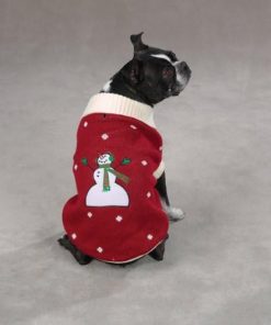 Zack & Zoey Acrylic Snow Day SmallMedium Dog Sweater, Red - 2