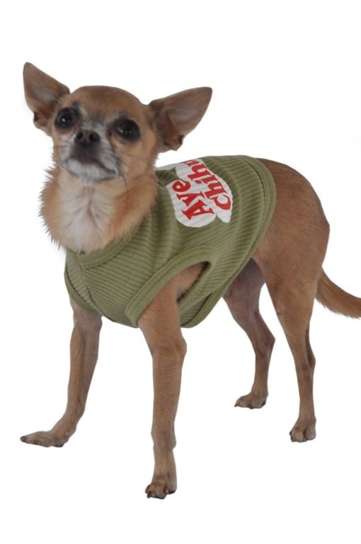 Doggie Tank Top, Aye Chihuahua, Green-2