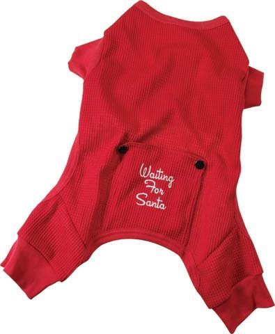 Fashion Pet (Ethical) DFHX0520 Thermal X-Mas Dog Waiting for Santa Pajamas, X-Small, Red