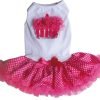 Hotpink / White Cupcake Petti Dress for Dogs