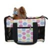 Dog Cat and Pet PVC Nylon Duffle Style Travel Carrier - Various Colors [15 x 9" x 10"]"