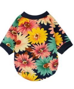 Fitwarm® Fashion Summer Floral Dog T-shirt for Pet Dog Clothes Cozy Apparel-1