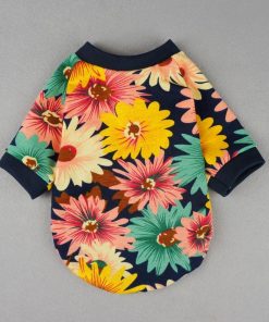 Fitwarm® Fashion Summer Floral Dog T-shirt for Pet Dog Clothes Cozy Apparel-2