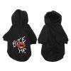 Water & Wood Pet Dog Chihuahua Black Lip Pattern Sleeved Hooded T Shirt Clothes S