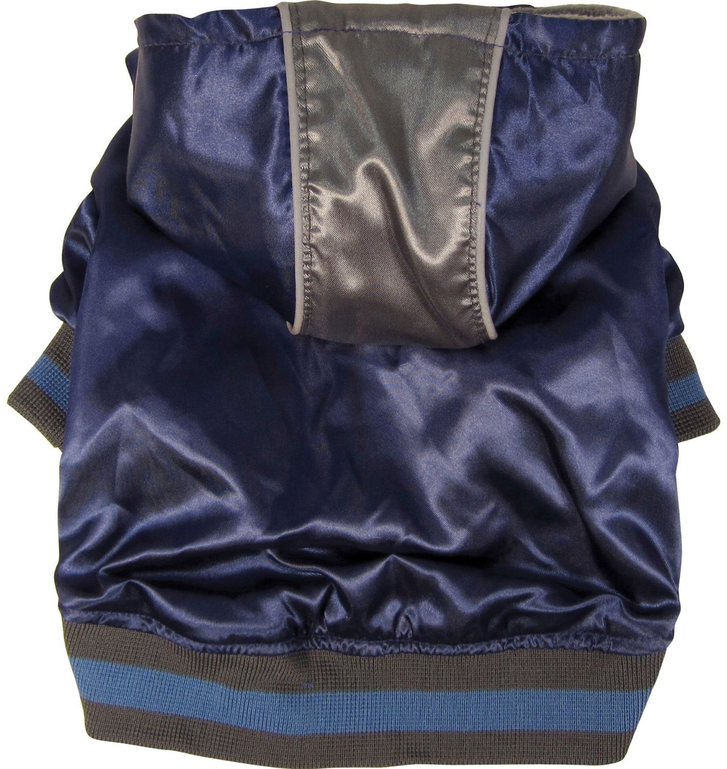 Dogit Style Metallic Dog Hoodie, Small, Blue - 1