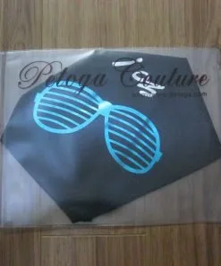 Happy Puppy Designer Dog Accessory - Venetian-Blind Sunglasses Bandana - Color: Black, Size: L-1