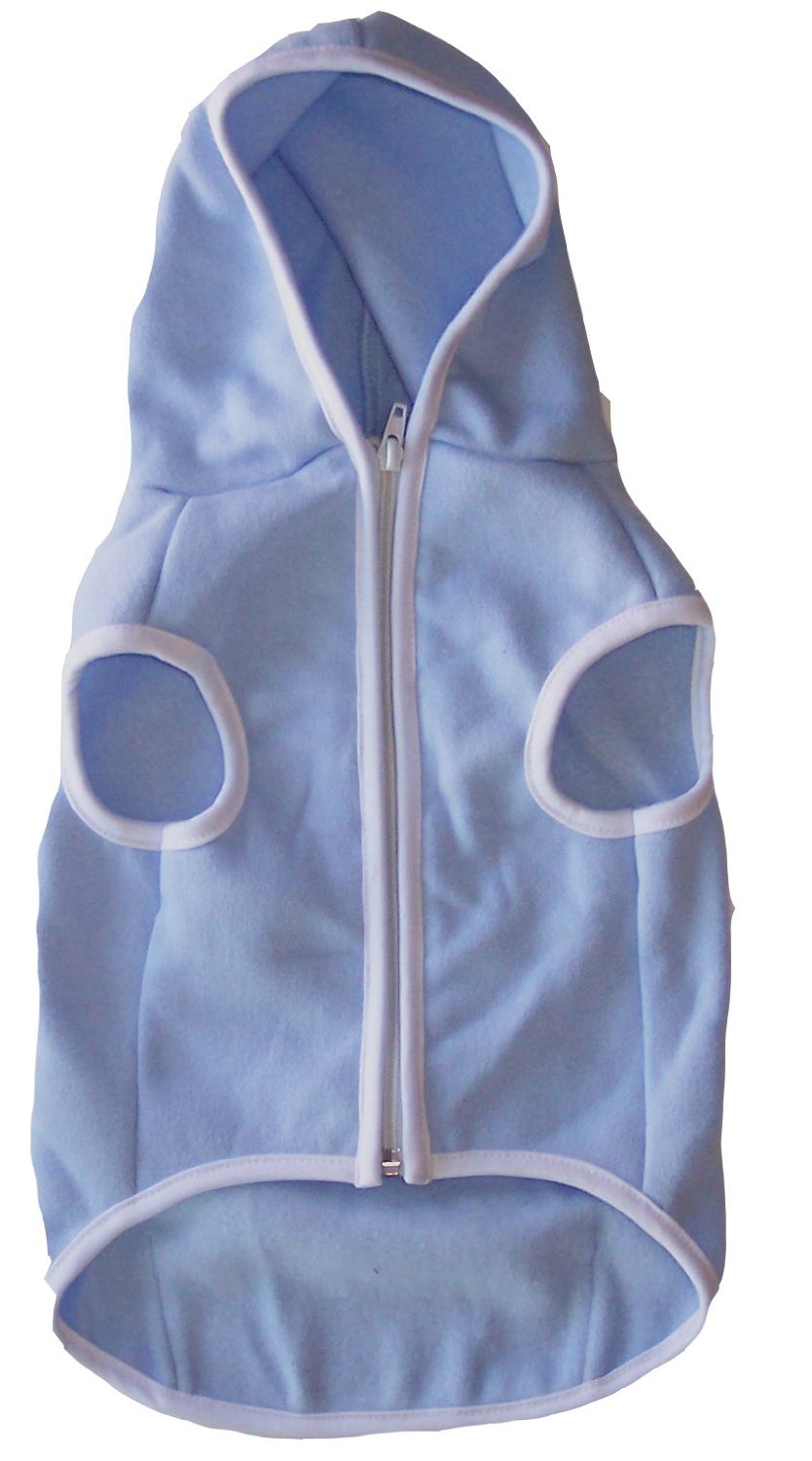 Dog Hoodie Sweatshirt Jacket, BLUE Small - 4