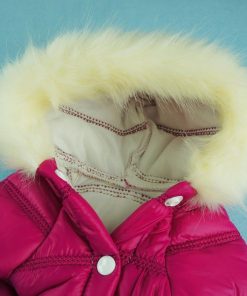 Fitwarm Fashion Faux Furred Pink Pet Hooded Clothes for Dog Coat Warm Winter Jumpsuit - 4