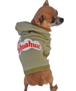 Ruff Ruff and Meow Dog Hoodie, Aye Chihuahua, Green, Small - 4