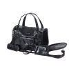 Faux-Crocodile Travel Bag w/Matching Coin Purse (Black or Pink, Medium or Small)