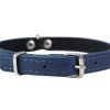 Genuine Leather Felt Padded Dog Collar X-Small 11"x1/2" Wide Fits 8"-10" Neck, Chihuahua, Puppies