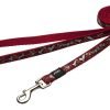Rogz Dog Lead Red Bones