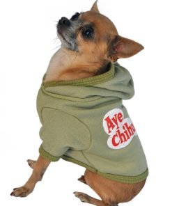Ruff Ruff and Meow Dog Hoodie, Aye Chihuahua, Green, Large-3
