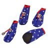 Walking Running Paw Print Dog Cat Booties Shoes XXS 2 Pairs Blue