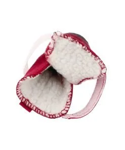 Nonslip Rubber Sole Pet Yorkie Doggie Warm Shoes Boots XXS 2 Pair Red - 3