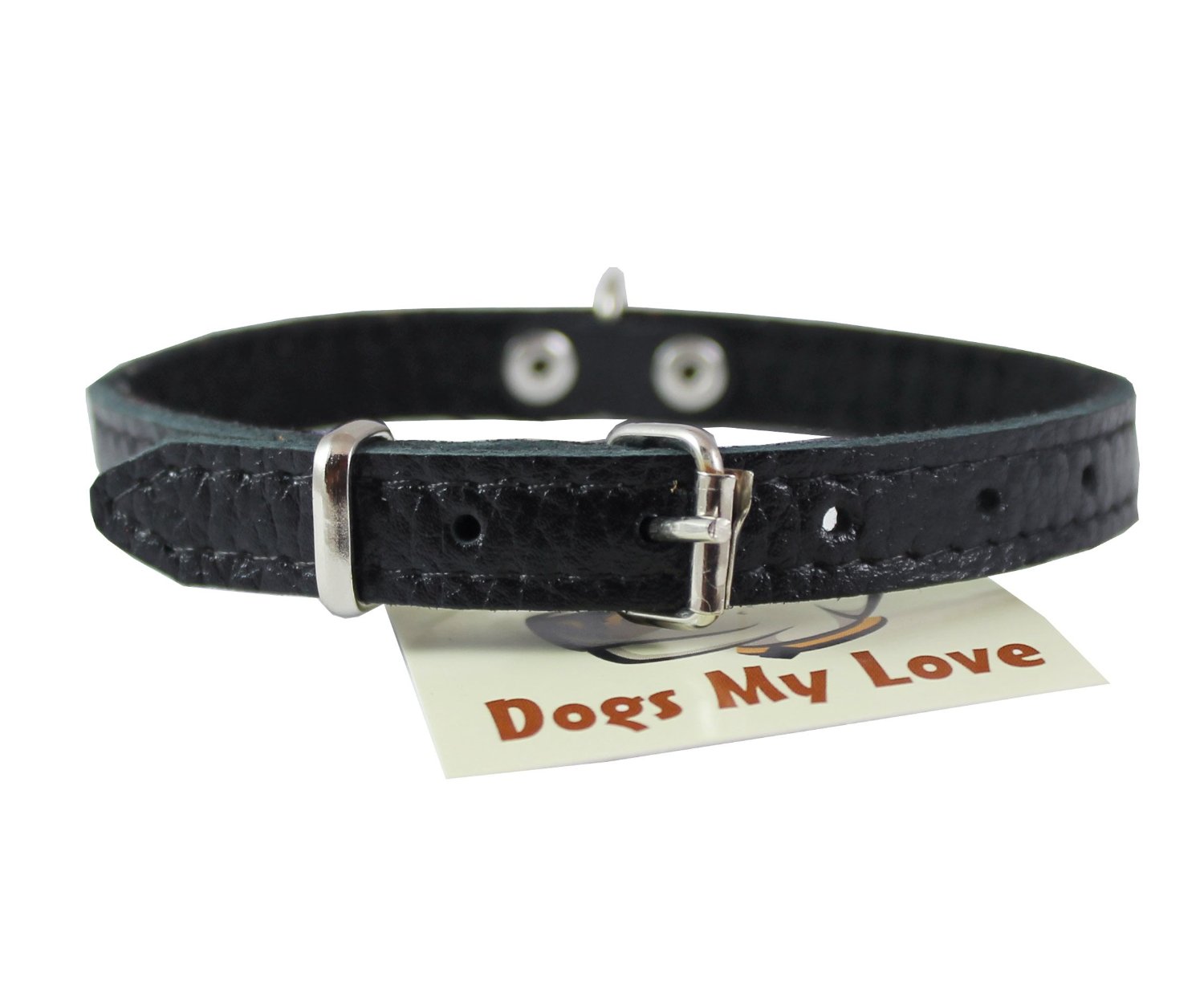 Genuine Leather Felt Padded Dog Collar X-Small