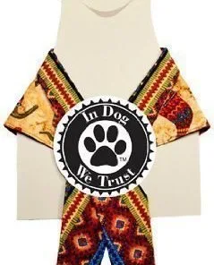 In Dog We Trust Chili Pepper Bandana, X-Small, Taupe - 1