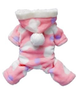 Pink Sweetie Dog Coat for Dog Clothes Dog Jumpsuit Soft Cozy Pet Clothes Pet Coat - 1