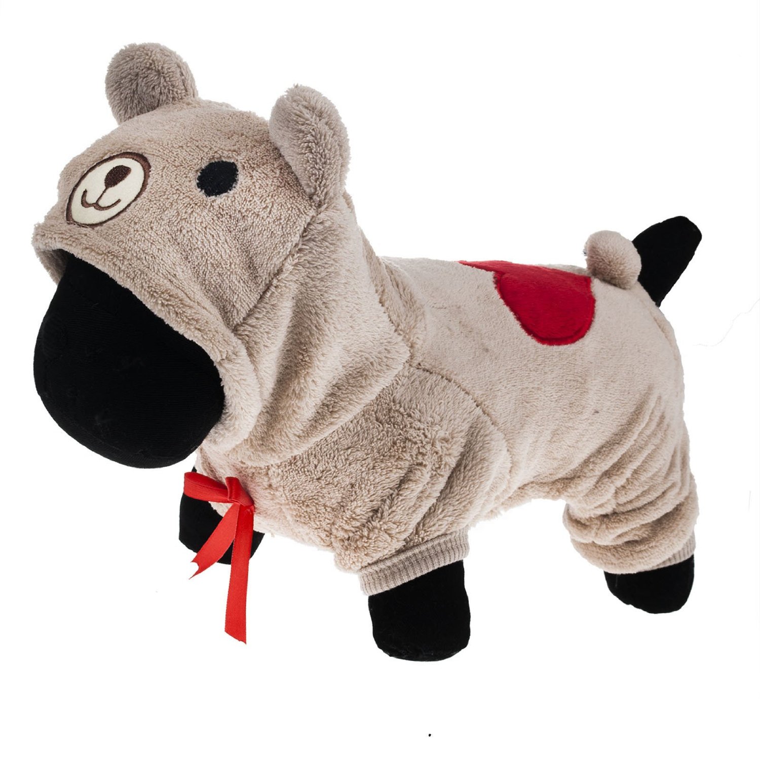 PetWell Pet Dog Bear Type Warm Fleece Hooded Coat Jumpsuit - 1