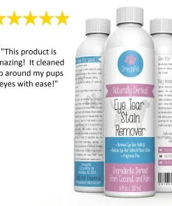 OmegaPet Tear Stain Remover For Dogs Eyes - The Fastest Natural & Safe Remedy To Unsightly Tear Stains - Fragrance Free - High Quailty Formula Loved by Maltese, Shih Tzu, Poodle, & Chihuahua Dog Grooming Pros - Alternative to Angel Eyes - 2