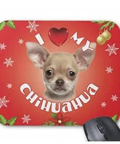 iLeesh I Love My Chihuahua Christmas Mouse Pad