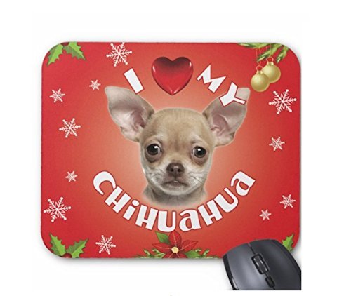 iLeesh I Love My Chihuahua Christmas Mouse Pad