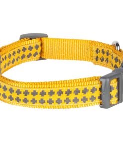 Blueberry Pet Gold Cross Yumy Pineapple and Silver Tinsel Roses Pattern Dog Collar 2