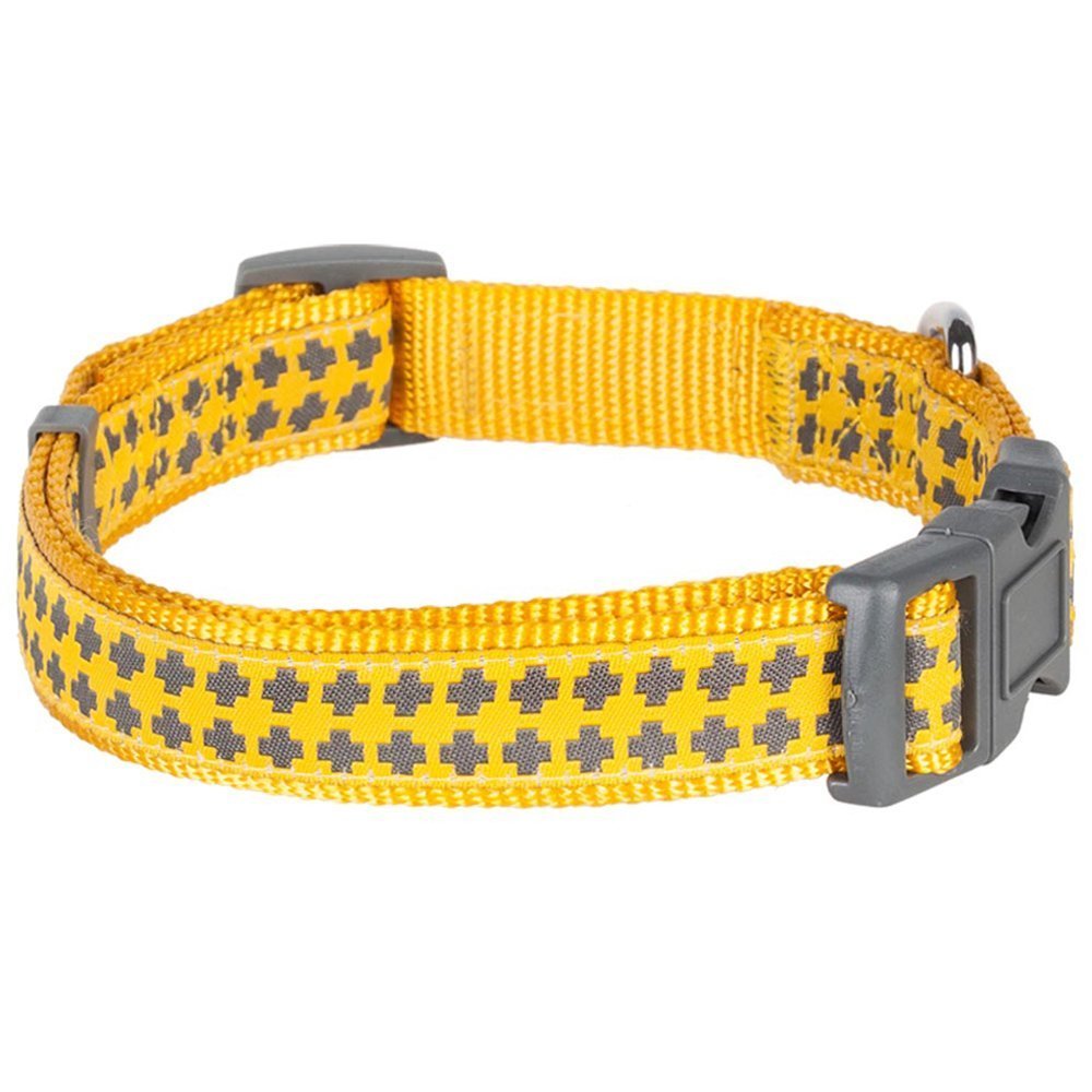 Blueberry Pet Gold Cross Yumy Pineapple and Silver Tinsel Roses Pattern Dog Collar 2