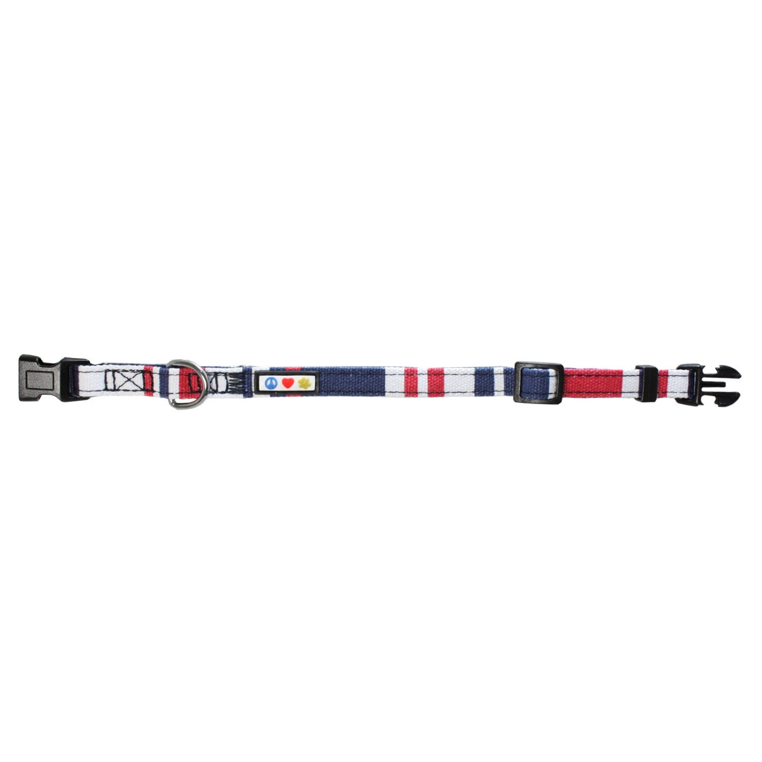 Pawtitas Polyester Dog Collar Multicolor Red 5 Pawtitas Polyester Dog Collar Multicolor Red 5