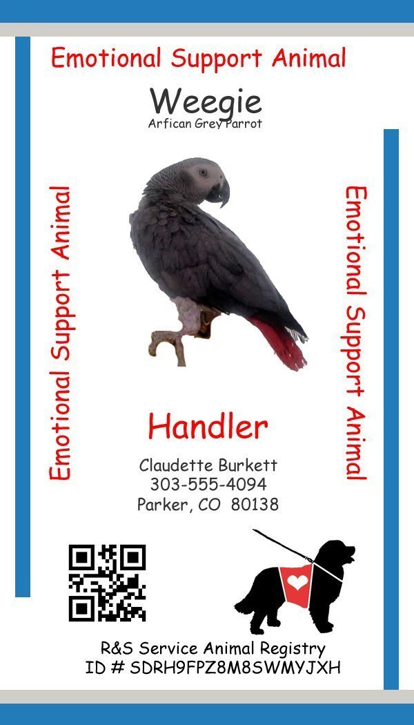Personalized Service Animal ID Card with Online Registration 2