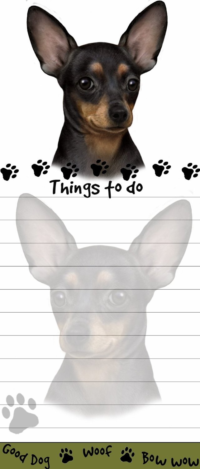 "Chihuahua Magnetic List Pads" Uniquely Shaped Sticky Notepad Measures 8.5 by 3.5 Inches
