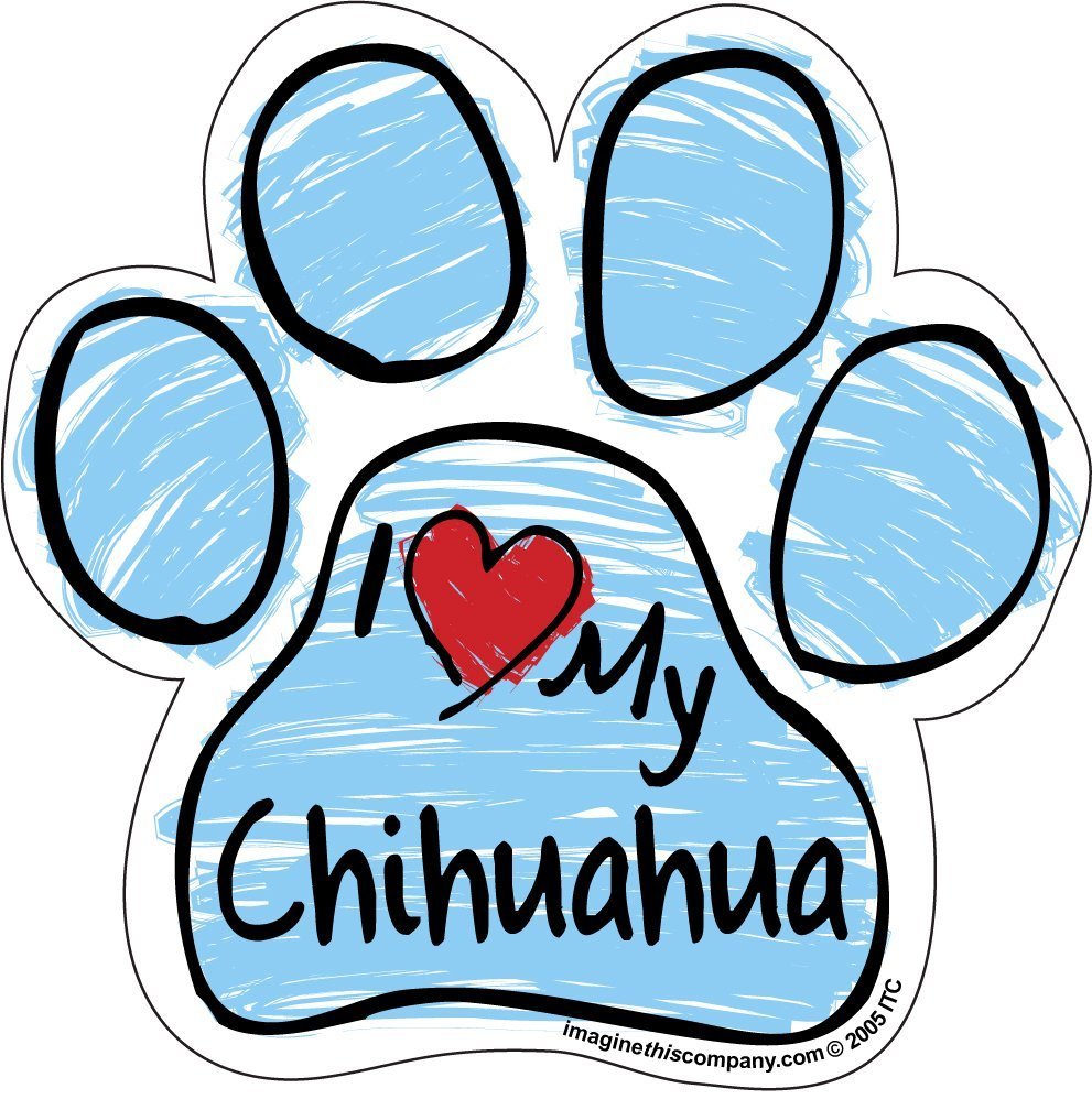 Imagine This Scribble Paw Magnet, Chihuahua