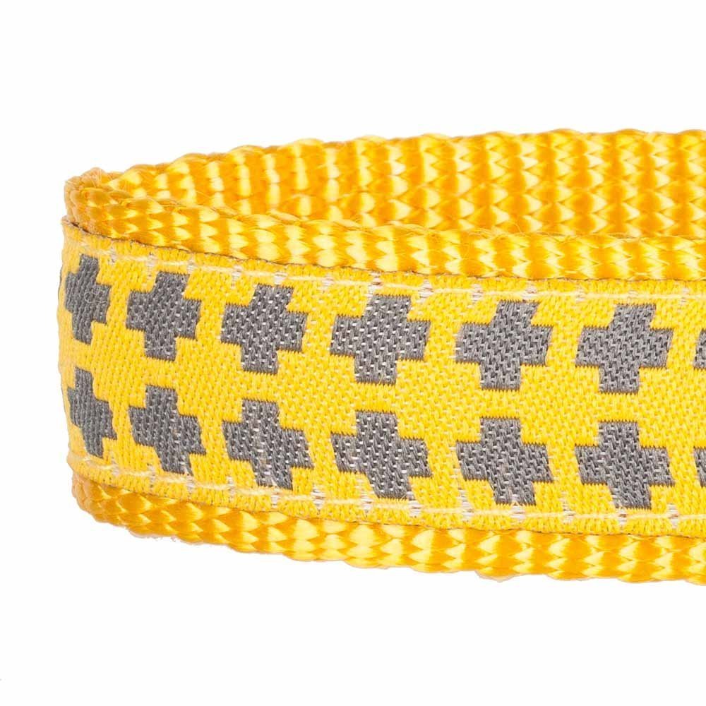 Blueberry Pet Gold Cross Yumy Pineapple and Silver Tinsel Roses Pattern Dog Collar 4