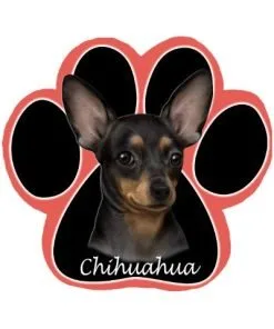 Black Chihuahua Dog Paw Non-Slip Mousepad