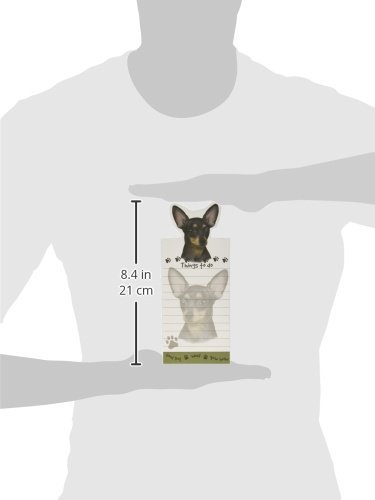 Chihuahua Magnetic List Pads Uniquely Shaped Sticky Notepad Measures 8.5 by 3.5 Inches 2