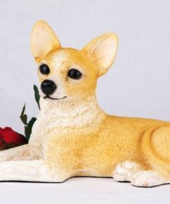 Chihuahua Shorthair Cremation Pet Urn for secure installation of your beloved pet's ashes indoors or outdoors