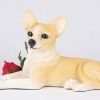 Ever My Pet Companion Chihuahua Short Hair Dog Pet Urn Fawn and White