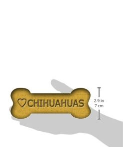 Imagine This 7-Inch by 2-1 - 4-Inch Car Magnet Biscuit Bones, Love Chihuahuas 2