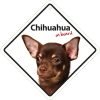 Magnet & Steel Chihuahua on Board Plastic Sign