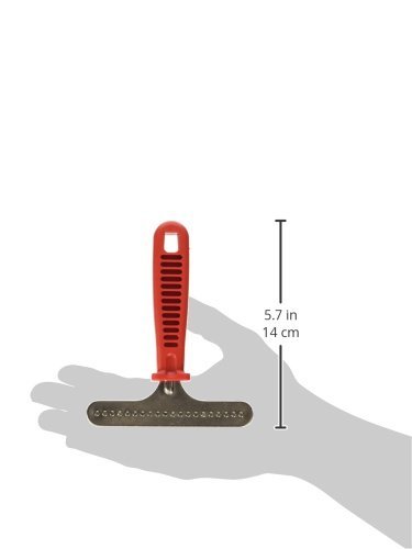 Uxcell Plastic Handle Pet Dog Yorkie Massaging Grooming Tool Brush Rake, Red 2