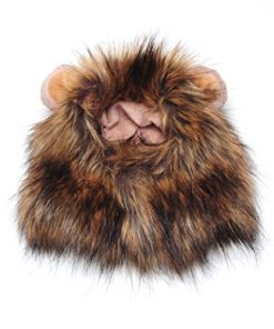 Dogloveit Pet Costume Lion Mane Wig for Dog Cat Halloween Dress up with Ears 6