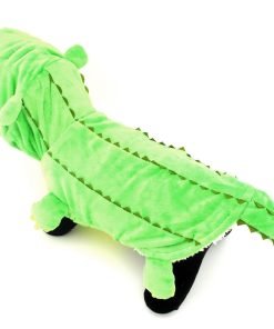 ESINGYO Pet Puppy Apparel Small Dog Cat Clothes Warm Fleece Crocodile Halloween Costume Party Clothing Green 8