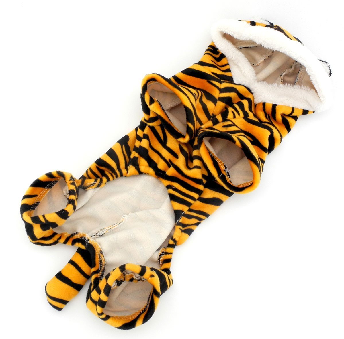ESINGYO Pet Puppy Apparel Small Dog Cat Clothes Warm Fleece Tiger Halloween Costume Party Clothing 4