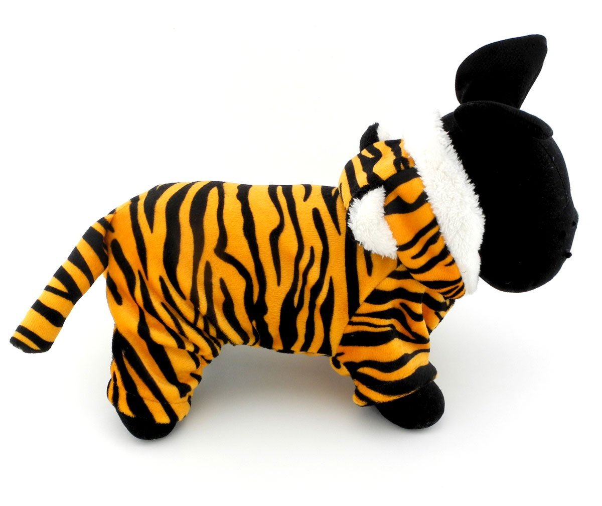 ESINGYO Pet Puppy Apparel Small Dog Cat Clothes Warm Fleece Tiger Halloween Costume Party Clothing 6