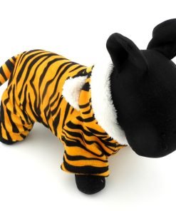 ESINGYO Pet Puppy Apparel Small Dog Cat Clothes Warm Fleece Tiger Halloween Costume Party Clothing 8