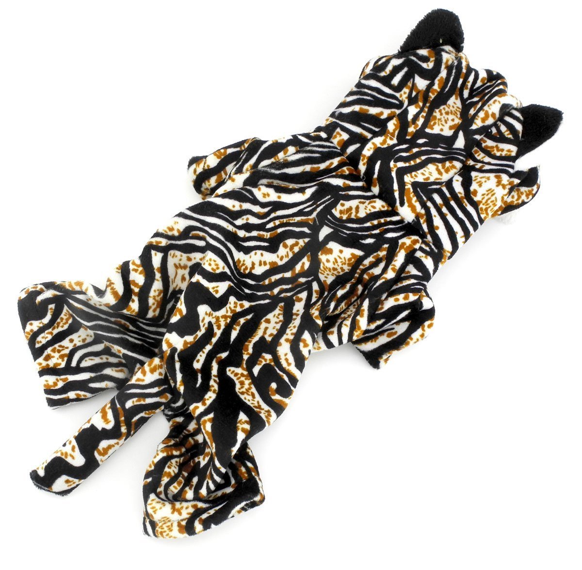 ESINGYO Pet Puppy Apparel Small Dog Cat Clothes Warm Fleece Tiger Halloween Costume Party Clothing Black 3