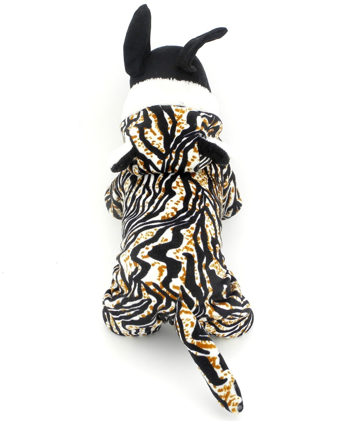 ESINGYO Pet Puppy Apparel Small Dog Cat Clothes Warm Fleece Tiger Halloween Costume Party Clothing Black 5